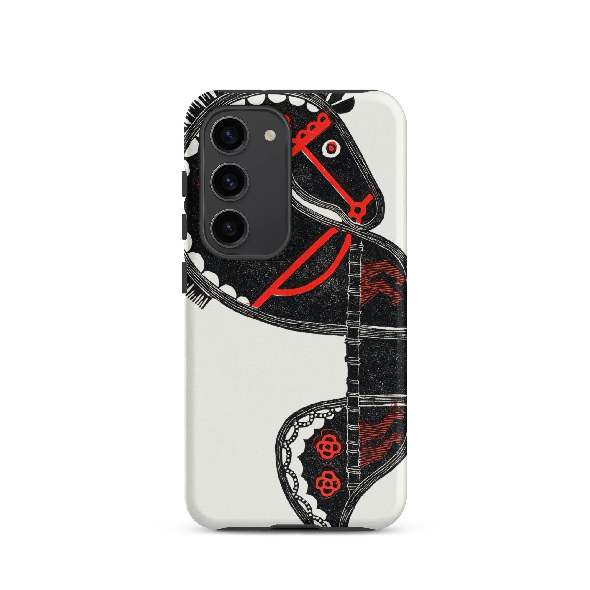 Ceremonieel Danspaard Reijer Stolk Samsung Case, Galaxy S23 / Matte, Phone Case Black Red Horse Design