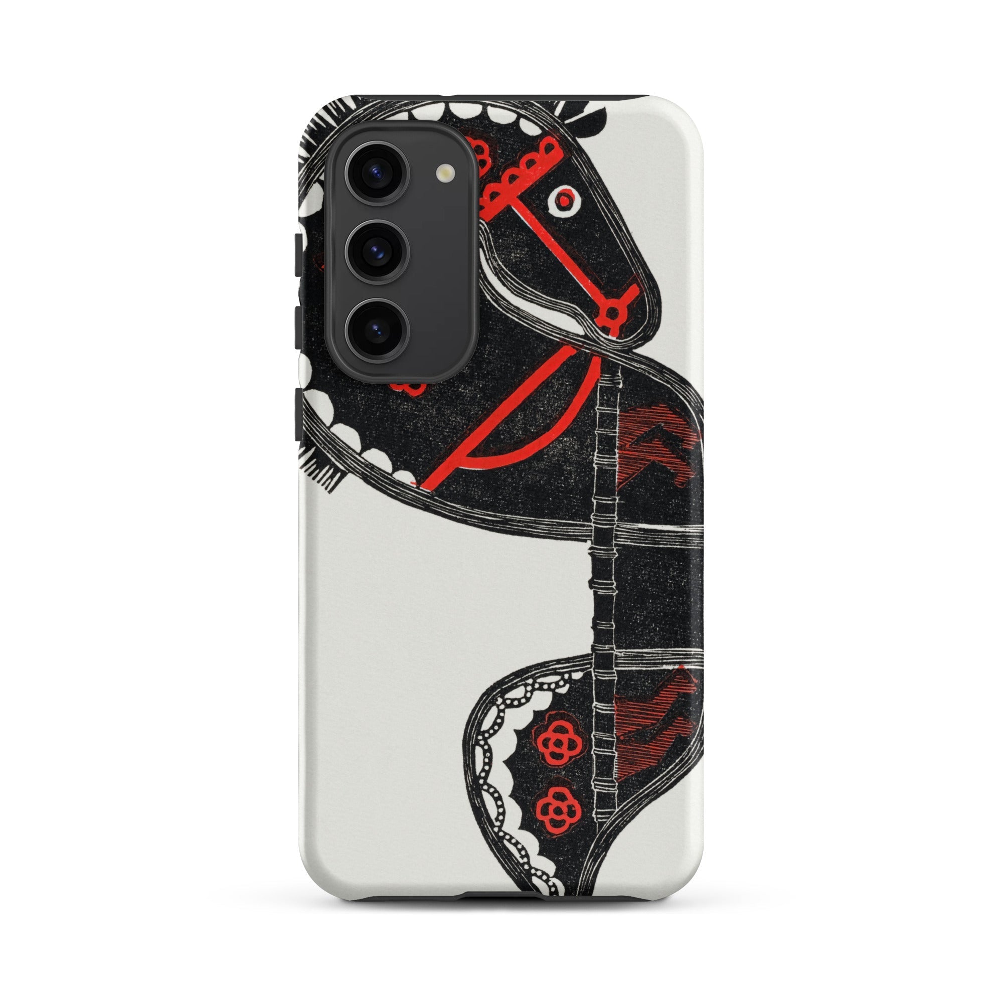 Ceremonieel Danspaard Reijer Stolk Samsung Case, Galaxy S23 Plus / Matte, Phone Case Black Red Horse Design