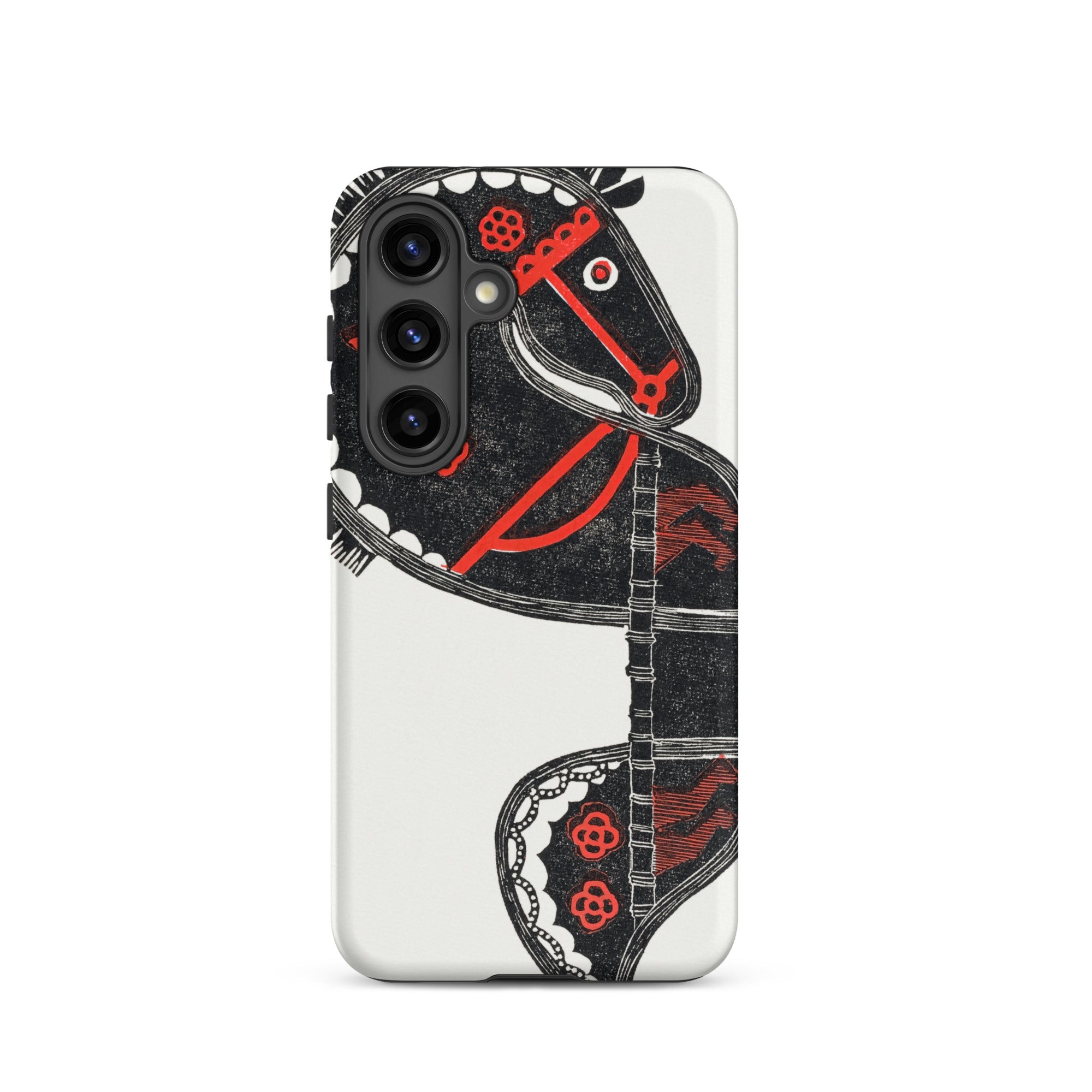 Ceremonieel Danspaard Reijer Stolk Samsung Case, Galaxy S24 / Matte, White Phone Case Black Red Horse Design
