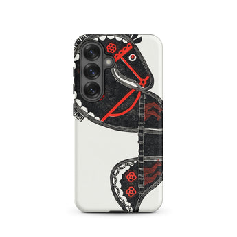 Ceremonieel Danspaard - Reijer Stolk Samsung Case, Galaxy S25 / Matte, White Phone Case Black Red Horse Design