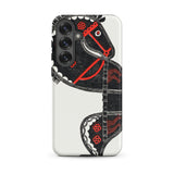 Ceremonieel Danspaard - Reijer Stolk Samsung Case, Galaxy S25 Plus / Matte, Phone Case Stylized Black Horse Red Accents