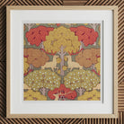 Cerfs et Arbres - Maurice Pillard Verneuil Art Print, 12x12’’ / 31x31cm / Natural Frame / 2’’ Matboard, Framed Art Print Symmetrical