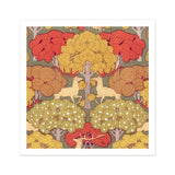 Cerfs et Arbres - Maurice Pillard Verneuil Art Print / Canvas, Maurice Pillard Verneuil, Art Nouveau Print, Verneuil’s Sylvan Reverie