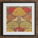 Cerfs et Arbres - Maurice Pillard Verneuil Art Print / Canvas, Maurice Pillard Verneuil, Art Nouveau Print, Verneuil’s Sylvan Reverie