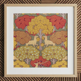 Cerfs et Arbres - Maurice Pillard Verneuil Art Print / Canvas, Maurice Pillard Verneuil, Art Nouveau Print, Verneuil’s Sylvan Reverie