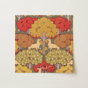 Cerfs et Arbres - Maurice Pillard Verneuil Art Print / Canvas, Maurice Pillard Verneuil, Art Nouveau Print, Verneuil’s Sylvan Reverie
