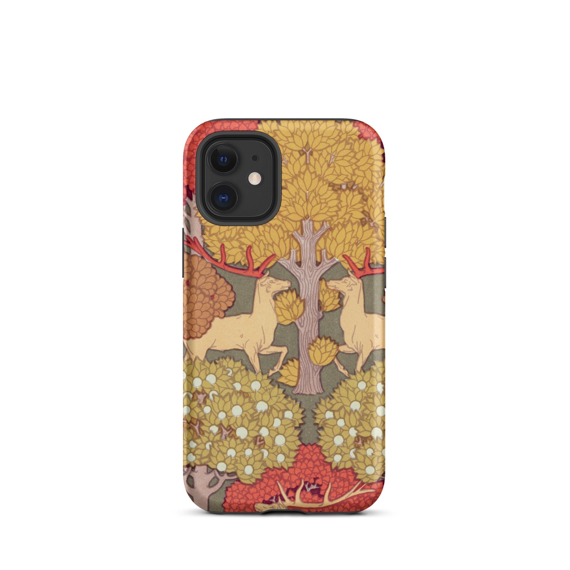 Cerfs et Arbres - Maurice Pillard Verneuil Iphone Case, 12 Mini / Matte, Deer Tree Patterned Phone Case