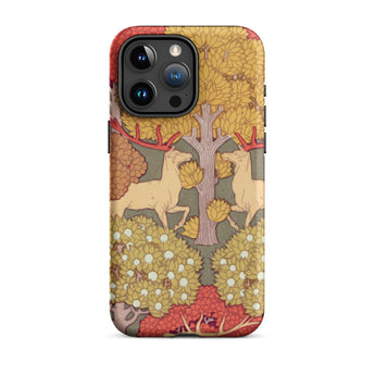 Cerfs et Arbres - Maurice Pillard Verneuil Iphone Case, 15 Pro Max / Matte, Patterned Phone Case