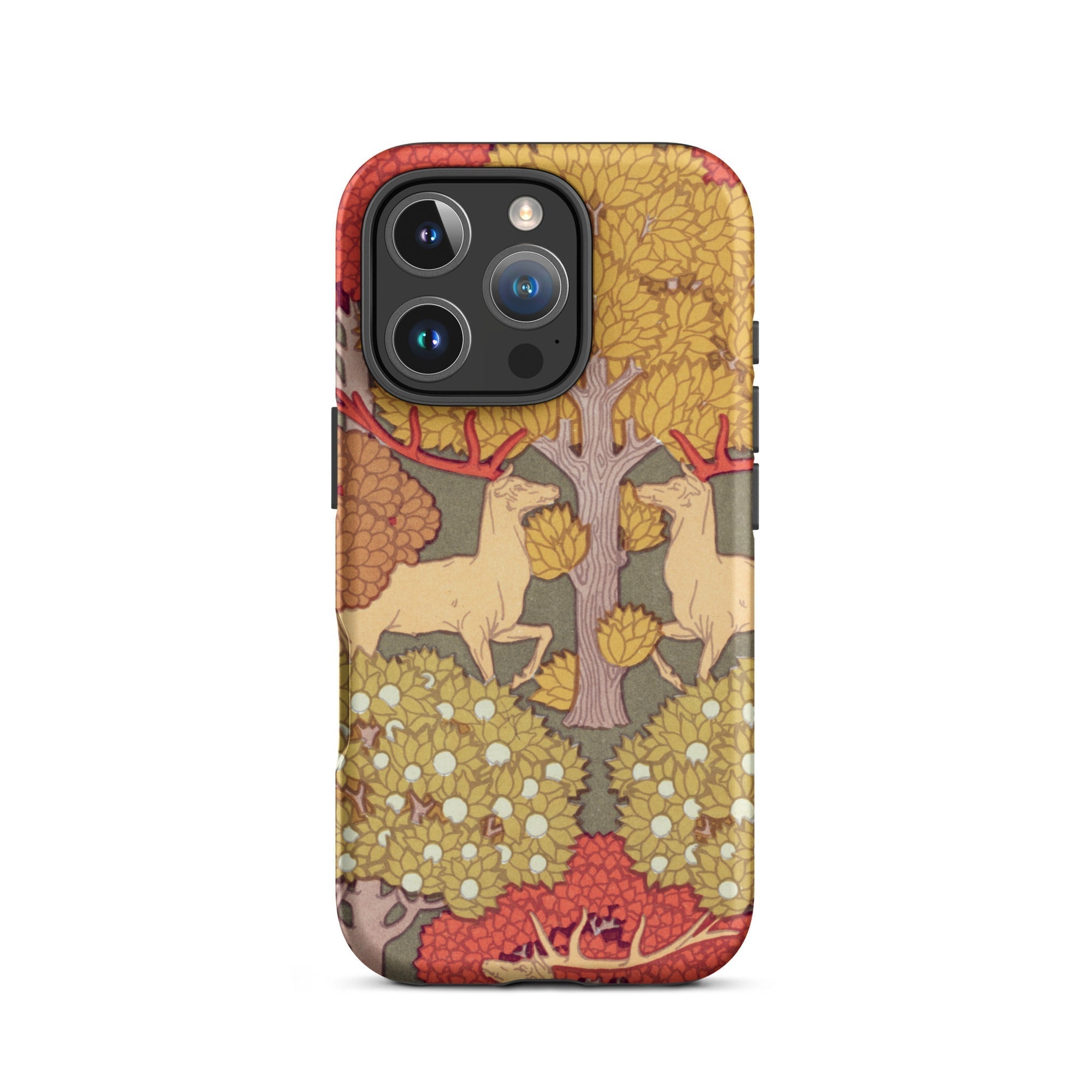 Cerfs et Arbres - Maurice Pillard Verneuil Iphone Case, 16 Pro / Matte, Phone Case Deer Tree Design