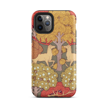 Cerfs et Arbres - Maurice Pillard Verneuil Phone Case, Maurice Pillard Verneuil, Art Nouveau Masterpiece, Verneuil’s Cerfs