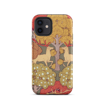 Cerfs et Arbres - Maurice Pillard Verneuil Phone Case Iphone 12 / Matte Patterned Phone Case Maurice Pillard Verneuil, Art Nouveau