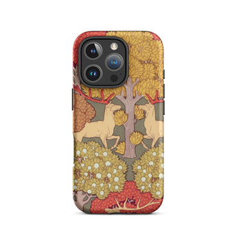 Cerfs et Arbres - Maurice Pillard Verneuil Phone Case, Maurice Pillard Verneuil, Art Nouveau Masterpiece, Verneuil’s Cerfs