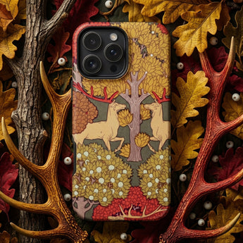 Cerfs et Arbres - Maurice Pillard Verneuil Phone Case, Maurice Pillard Verneuil, Art Nouveau Masterpiece, Verneuil’s Cerfs