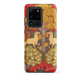 Cerfs et Arbres - Maurice Pillard Verneuil Samsung Case, Galaxy S20 Ultra / Matte, Smartphone Decorative Case Two Deer Trees