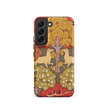 Cerfs et Arbres - Maurice Pillard Verneuil Samsung Case, Galaxy S22 / Matte, Phone Case Stylized Nature Scene Two Deer Trees