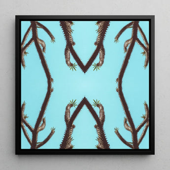 Chain Reaction - Trippy Succulent Art Print / Canvas, Trippy Cactus Succulent, Psychedelic Desert Oasis, Mesmerizing World