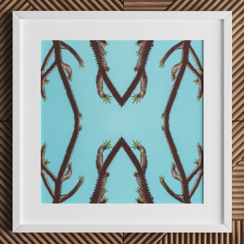 Chain Reaction - Trippy Succulent Art Print / Canvas, Trippy Cactus Succulent, Psychedelic Desert Oasis, Mesmerizing World