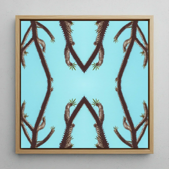 Chain Reaction - Trippy Succulent Art Print / Canvas, Trippy Cactus Succulent, Psychedelic Desert Oasis, Mesmerizing World