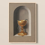 Chalice of Saint John the Evangelist - Hans Memling Art Print / Canvas, 12x18’’ / 31x46cm / Natural Frame, Posters Prints & Visual Artwork,