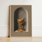 Golden Chalice Ornate Two Dark Green Snakes Coiled Hans Memling’s, Memling Art