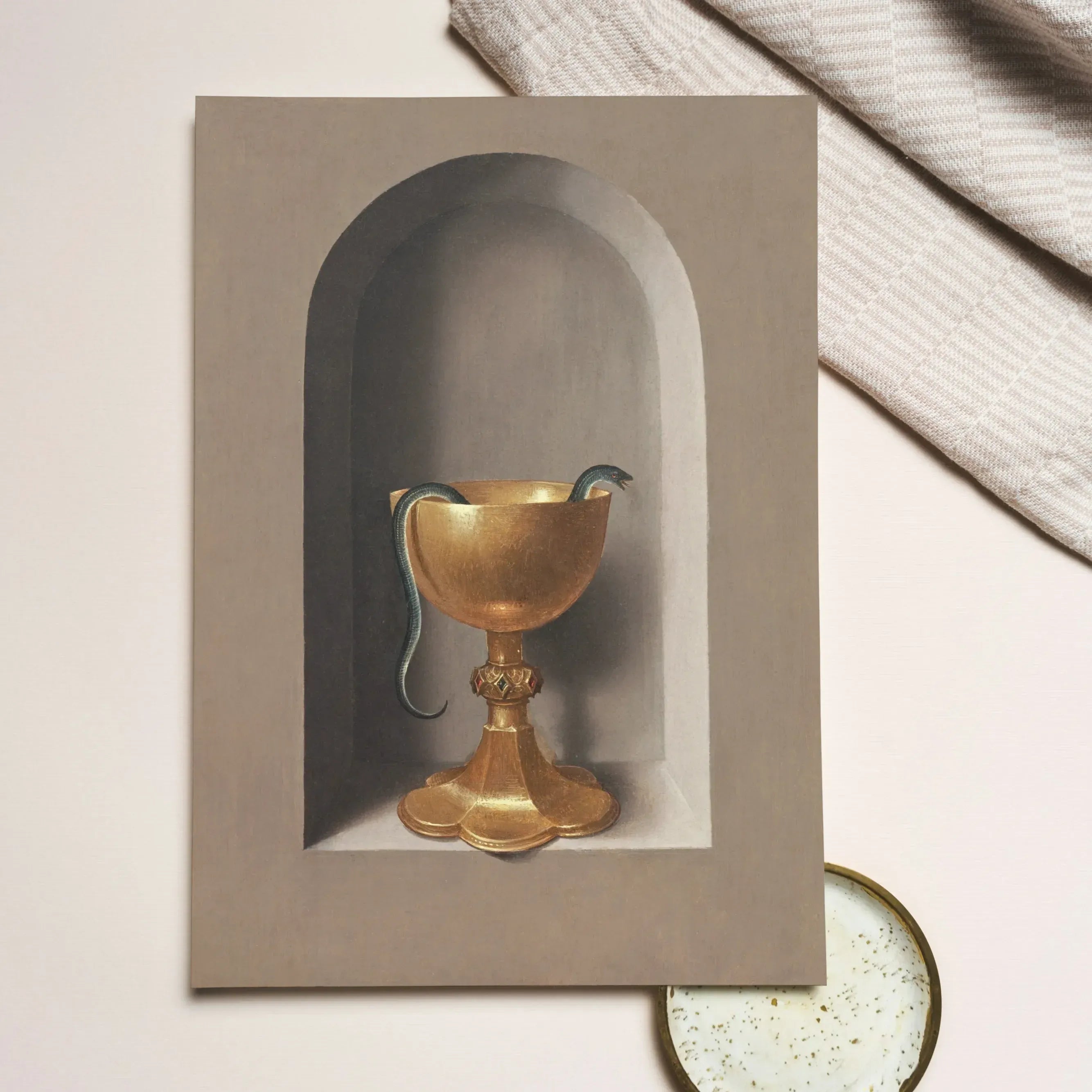 Chalice Of Saint John The Evangelist By Hans Memling Greeting Card - Notebooks & Notepads - Aesthetic Art