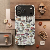 Champignon Colour Plate - Larousse Du Xxème Siècle Phone Case Pierre Larousse’s, Grand Dictionnaire Universel, Numbered Fungal Specimens,