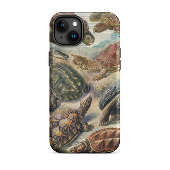 Chelonia Turtles - Ernst Haeckel Iphone Case, 15 Plus / Matte, Turtle-themed Phone Case