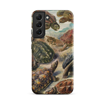 Chelonia Turtles - Ernst Haeckel Phone Case Samsung Galaxy S22 Plus / Matte Phone Case Detailed Illustration Turtles Naturalistic Poses