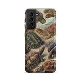 Chelonia Turtles - Ernst Haeckel Samsung Case, Galaxy S21 Fe / Matte, Smartphone Case Adorned Illustration Turtles Tortoises
