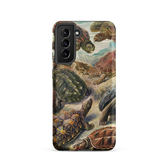 Chelonia Turtles - Ernst Haeckel Samsung Case, Galaxy S21 / Matte, Smartphone Case Illustration Turtles Tortoises