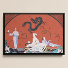 Chez La Marchande De Pavots - George Barbier Framed Canvas Posters Prints & Visual Artwork