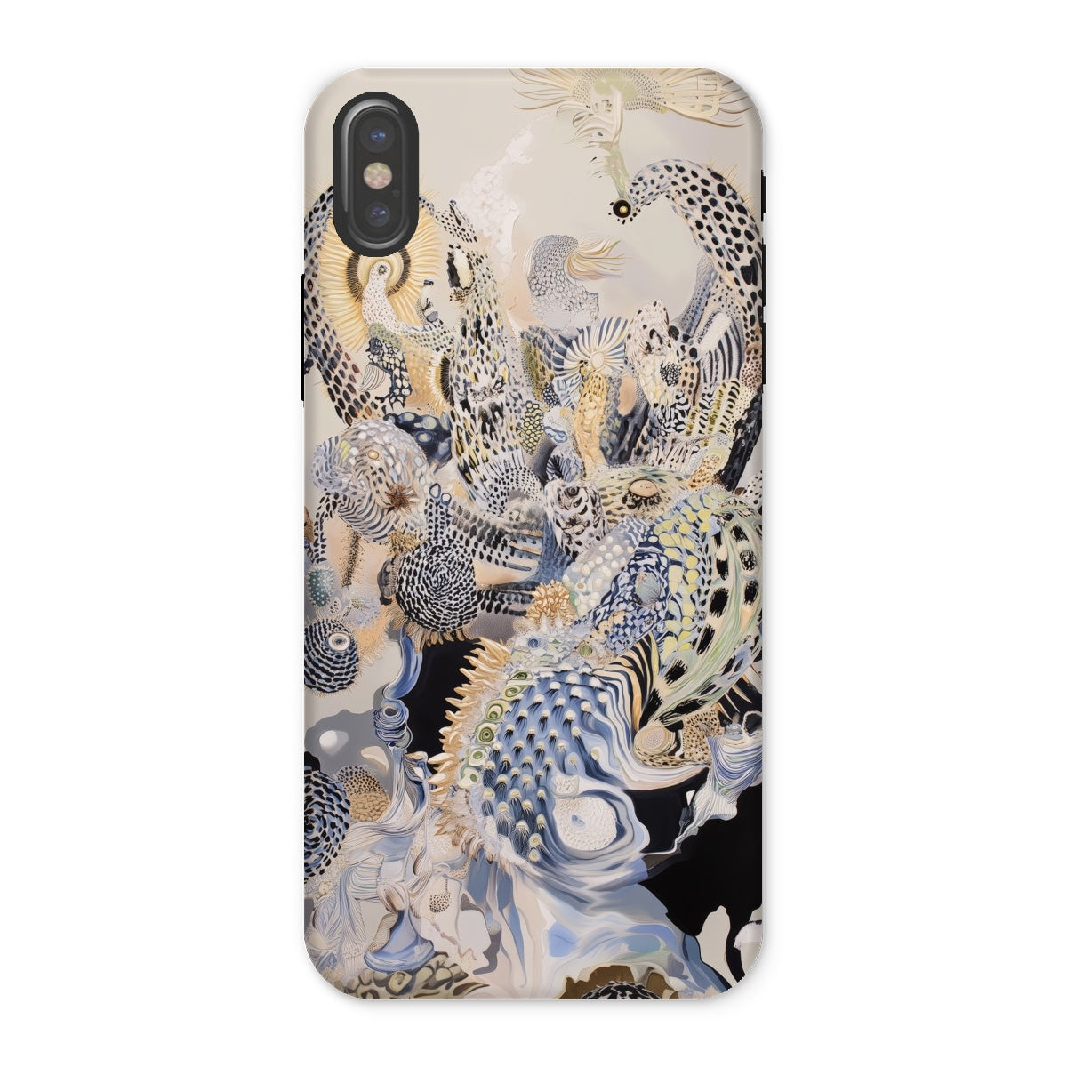 Chimera Surreal Alien Sea Creatures Iphone Case, x / Matte, Abstract Patterned Phone Case