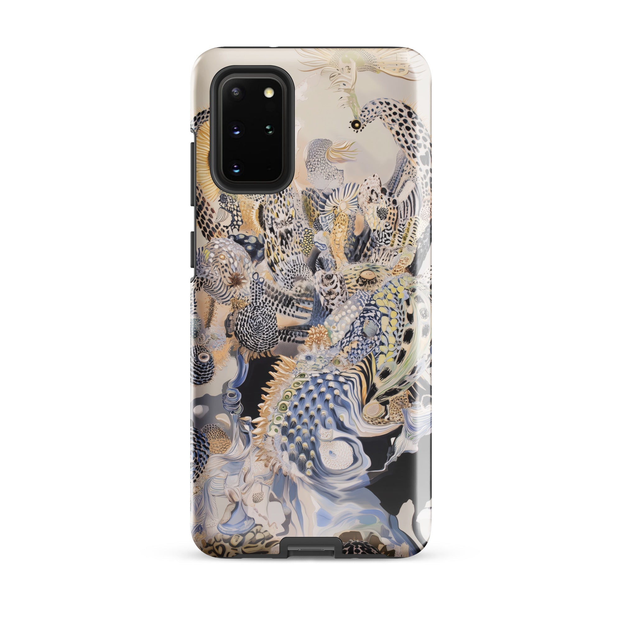 Chimera Surreal Alien Sea Creatures Samsung Case, Galaxy S20 Plus / Gloss, Smartphone Case Intricate Abstract Pattern Feathers Scales Shades