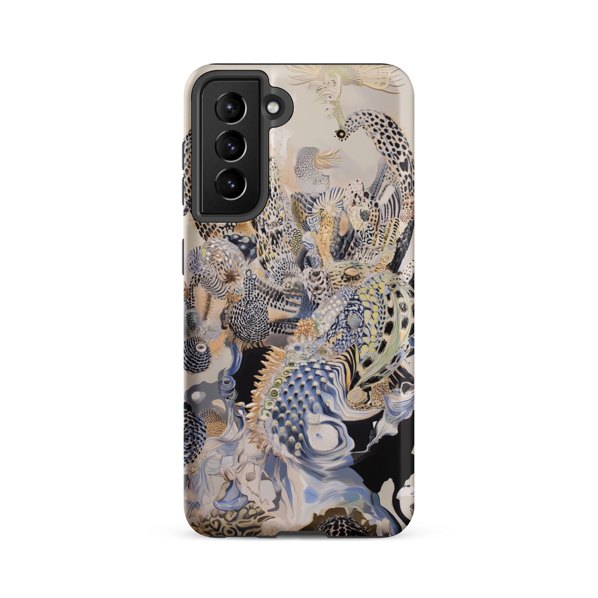 Chimera Surreal Alien Sea Creatures Samsung Case, Galaxy S21 Fe / Matte, Smartphone Case Intricate Abstract Pattern Organic Shapes Varied