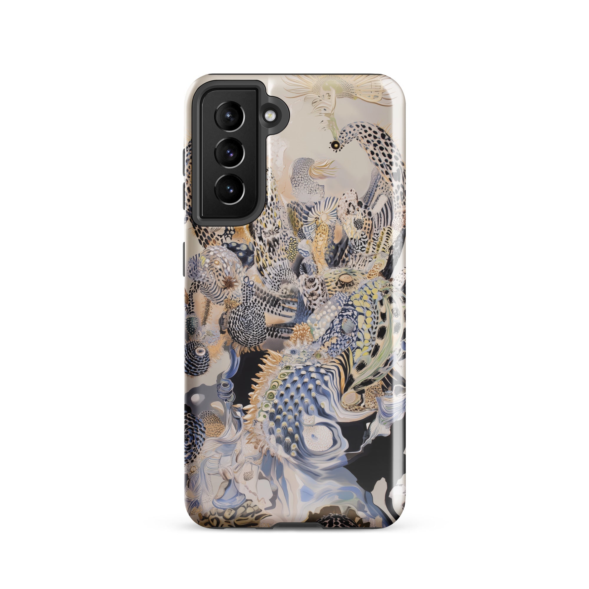 Chimera Surreal Alien Sea Creatures Samsung Case, Galaxy S21 / Gloss, Smartphone Patterned Case Abstract Nature Inspired Designs Muted Tones