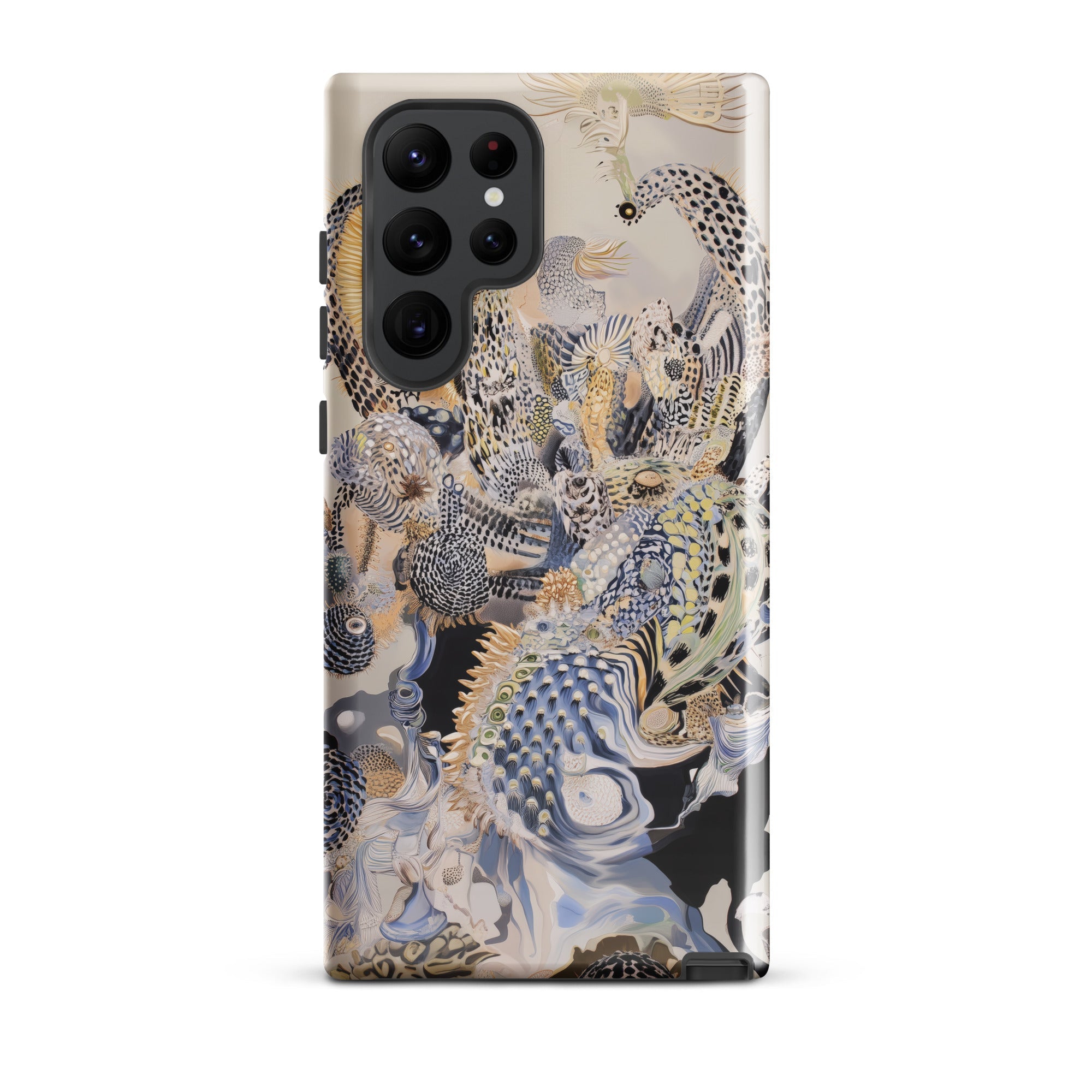 Chimera Surreal Alien Sea Creatures Samsung Case, Galaxy S22 Ultra / Gloss, Smartphone Case Intricate Abstract Surreal Pattern Organic