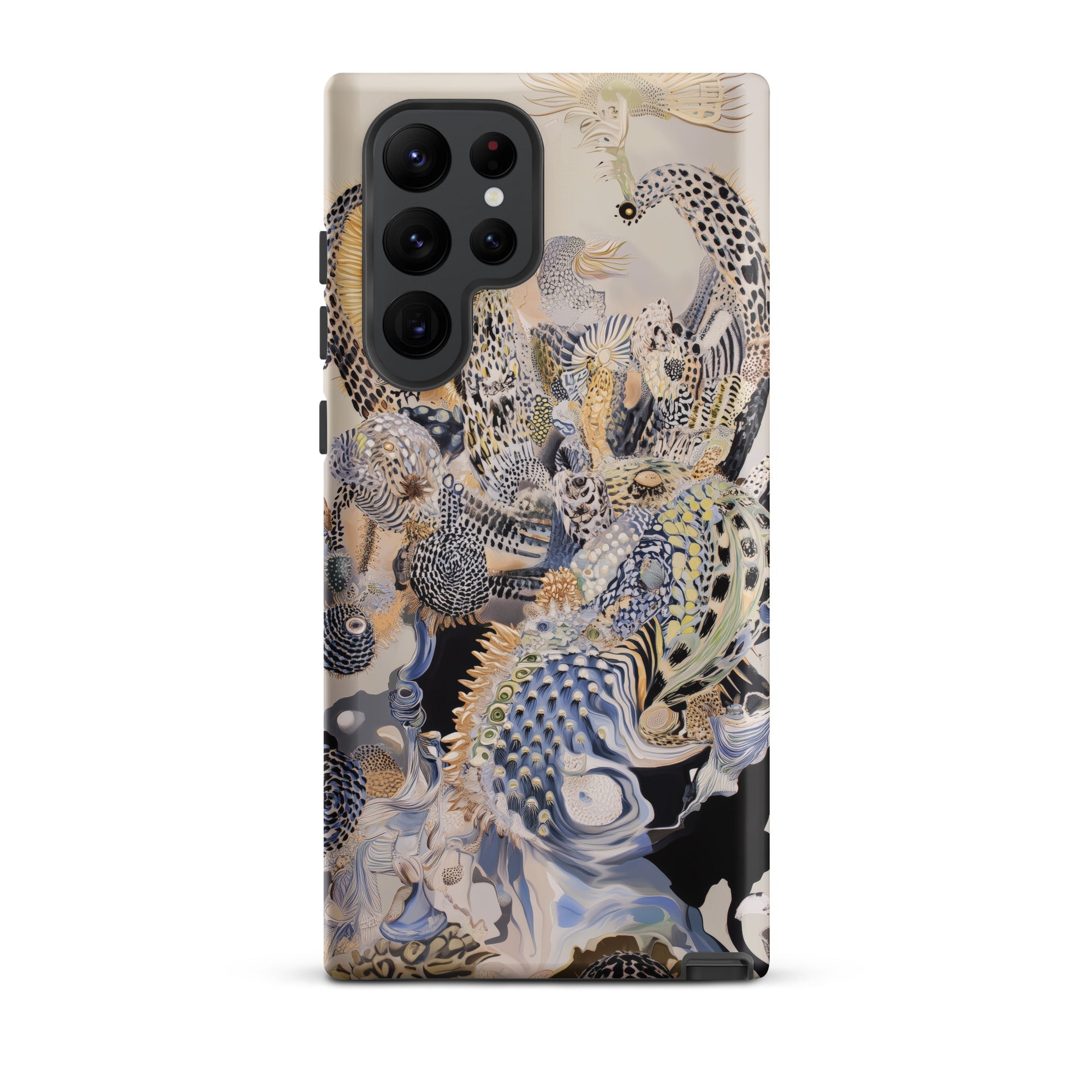 Chimera Surreal Alien Sea Creatures Samsung Case, Galaxy S22 Ultra / Matte, Beige Smartphone Highly Detailed Abstract Colorful Pattern Case