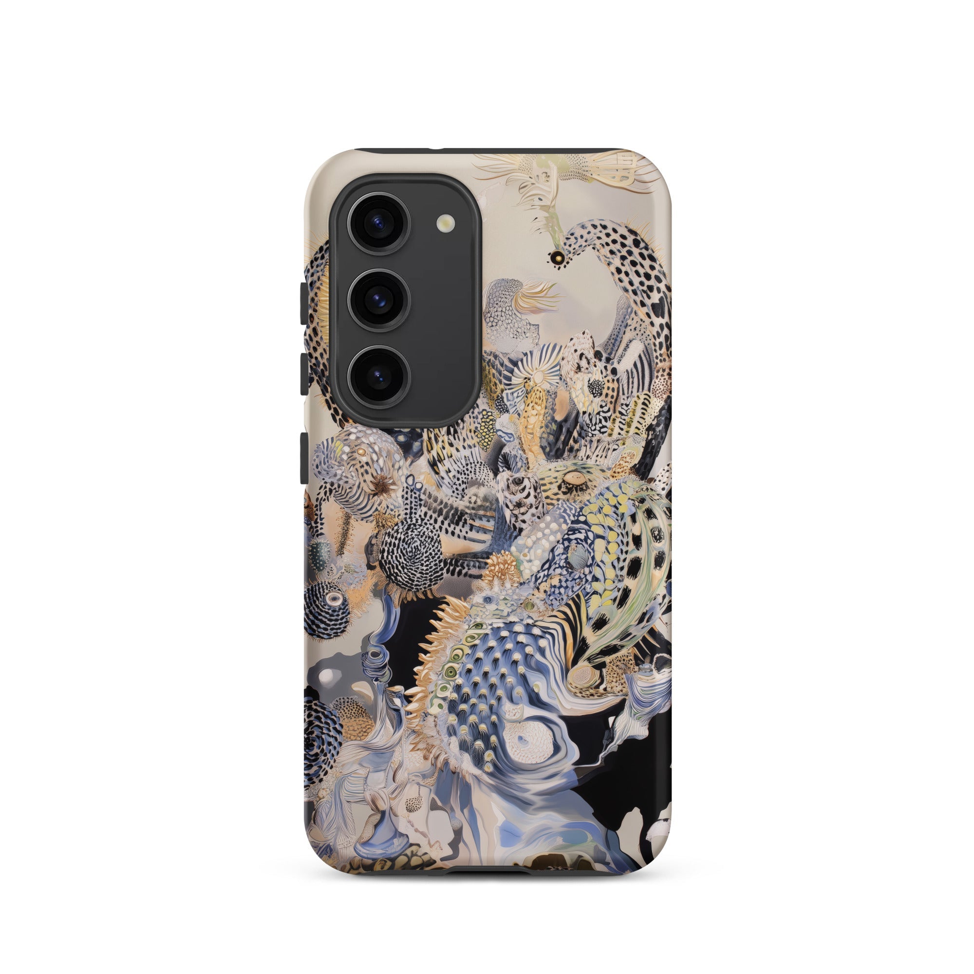 Chimera Surreal Alien Sea Creatures Samsung Case, Galaxy S23 / Matte, Phone Case Intricate Abstract Pattern Feathers Scales