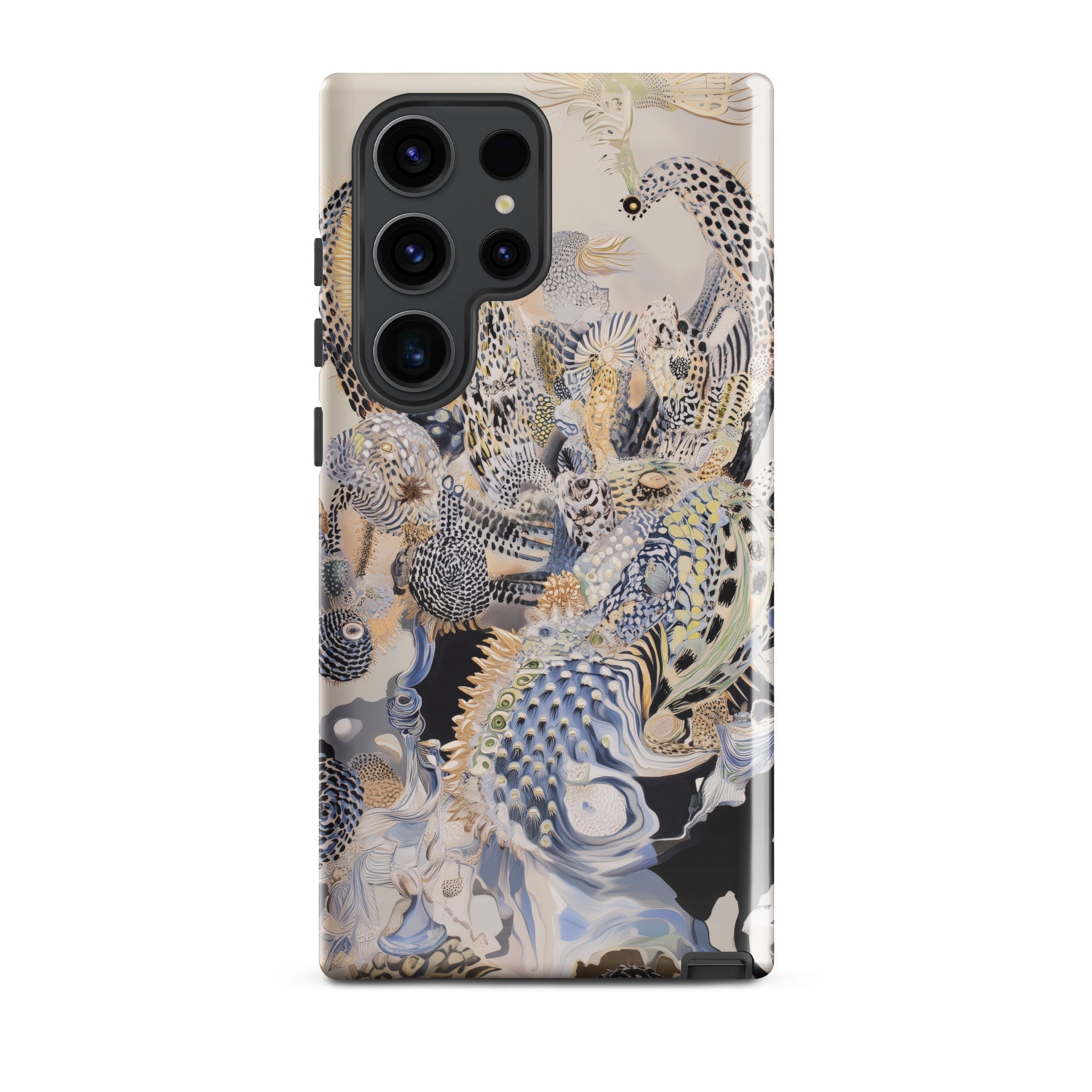 Chimera Surreal Alien Sea Creatures Samsung Case, Galaxy S23 Ultra / Gloss, Transparent Phone Case Abstract Organic Pattern Light Dark