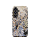 Chimera Surreal Alien Sea Creatures Samsung Case, Galaxy S24 / Gloss, White Smartphone Case Complex Abstract Pattern Black Blue
