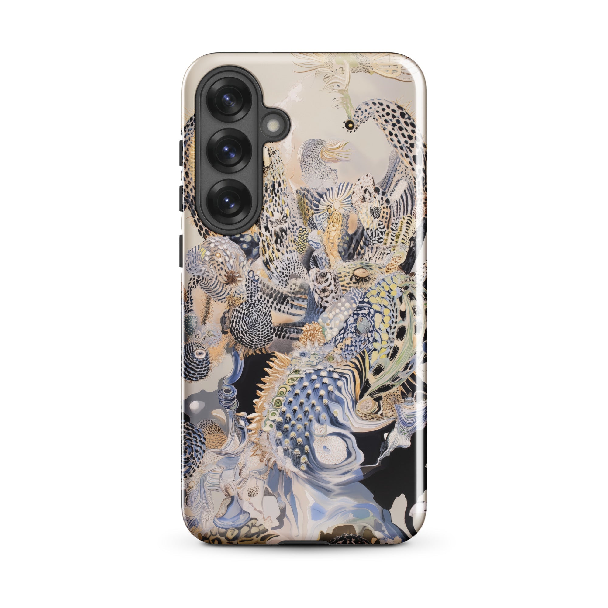Chimera Surreal Alien Sea Creatures Samsung Case, Galaxy S25 Plus / Gloss, Smartphone Multi Colored Abstract Pattern Phone Case