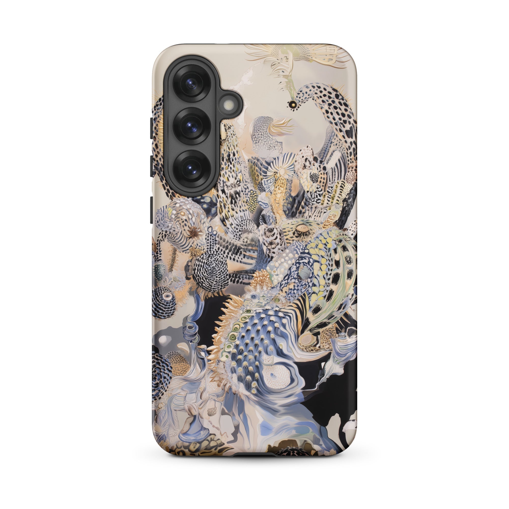 Chimera Surreal Alien Sea Creatures Samsung Case, Galaxy S25 Plus / Matte, Smartphone Case Abstract Ornate Pattern