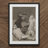 The Chinchillas - Francisco De Goya Art Print, 20x30’’ / 76x101cm / Black Frame / 2’’ Matboard, Framed Artwork Macabre Scene Torture