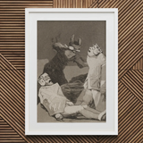 The Chinchillas - Francisco De Goya Art Print / Canvas Framed Goya Figures Scene Torture Violence Art Print, Ignorance Gnaws, Blind