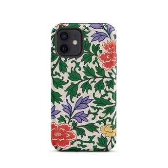 Chinese Aesthetic Botanical Pattern - Owen Jones Iphone Case, 12 / Matte, Floral Patterned Phone Case