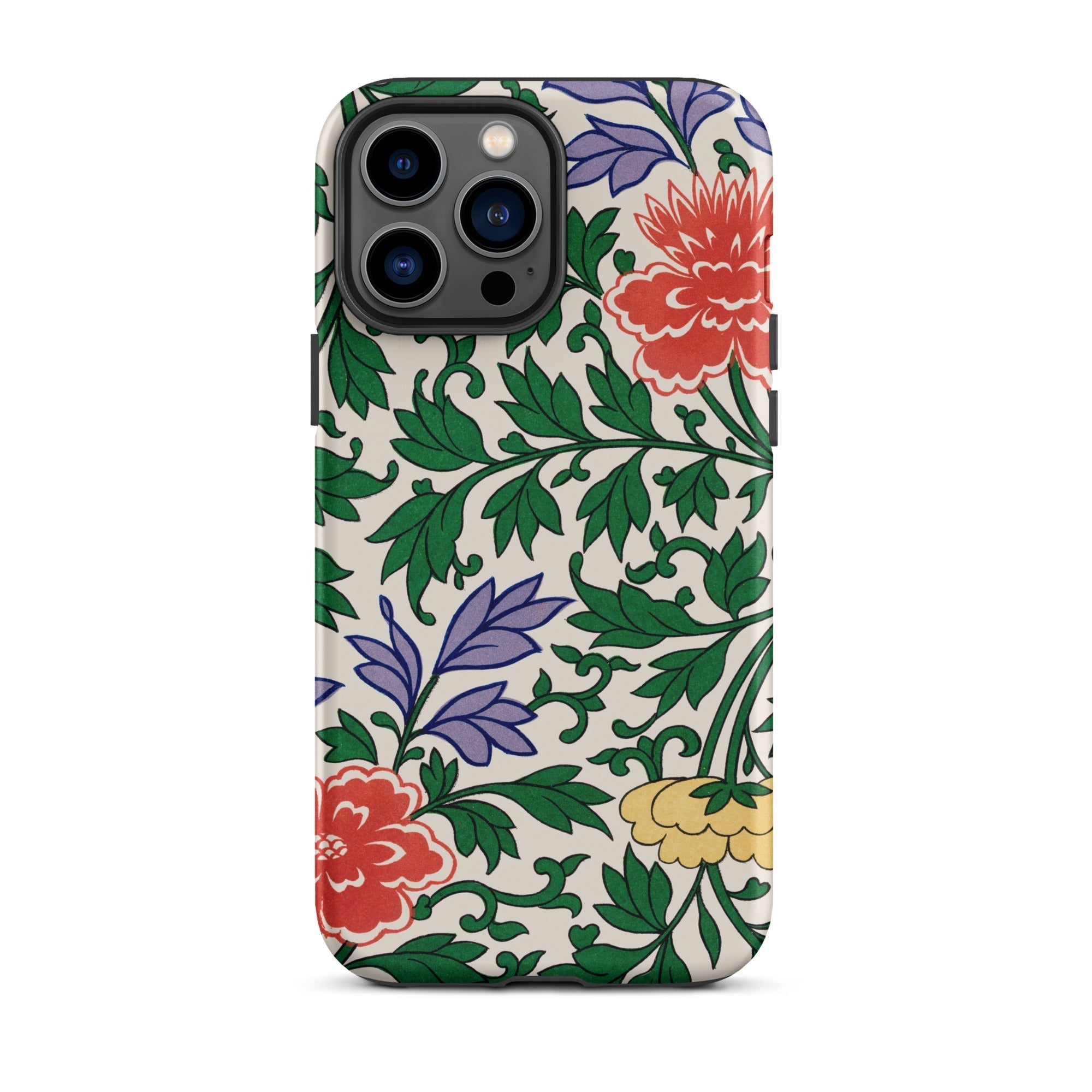 Chinese Aesthetic Botanical Pattern Owen Jones Iphone Case, 13 Pro Max / Matte, Floral Patterned Phone Case