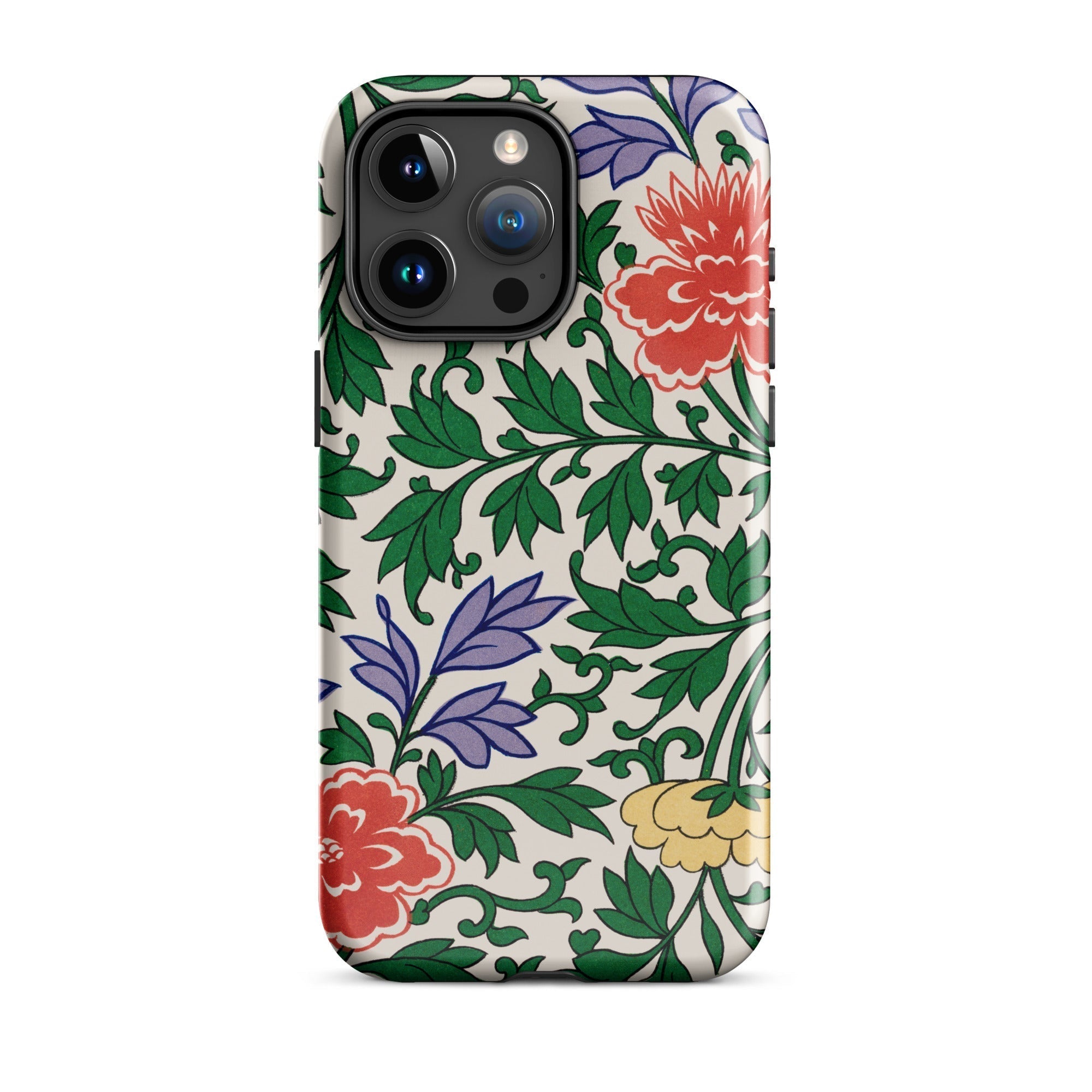 Chinese Aesthetic Botanical Pattern Owen Jones Iphone Case, 15 Pro Max / Matte, Floral Patterned Phone Case