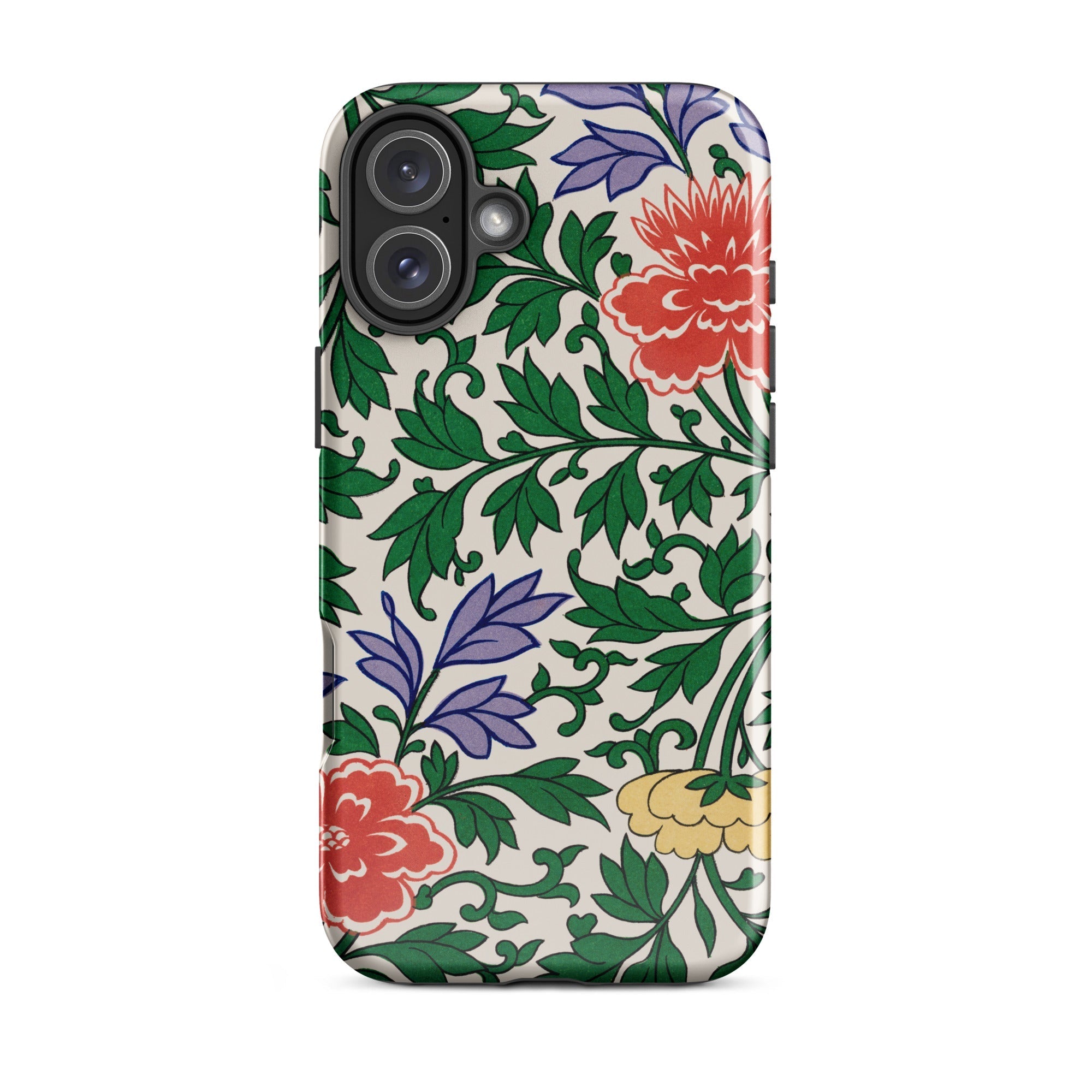 Chinese Aesthetic Botanical Pattern Owen Jones Iphone Case, 16 Plus / Matte, Floral Patterned Phone Case