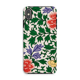 Chinese Aesthetic Botanical Pattern - Owen Jones Iphone Case, Xs Max / Matte, Floral Patterned Phone Case Colorful Flowers Green Leaves