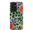 Chinese Aesthetic Botanical Pattern Owen Jones Samsung Case, Galaxy S21 Ultra / Matte, Smartphone Case Vibrant Floral Pattern Red Purple